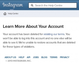 Рекомендации по аккаунтам или за что банит Instagram Рекомендации по аккаунтам или за что банит Instagram