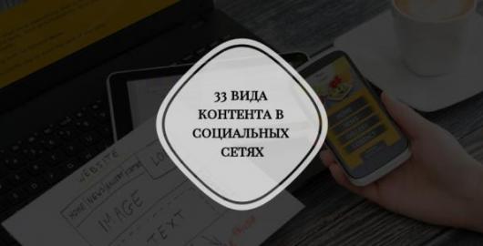 33 вида контента в социальных сетях 33 вида контента в социальных сетях