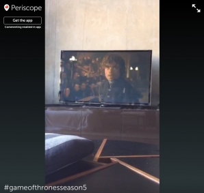 Periscope начал бороться с «пиратами» во время премьеры нового сезона «Игры престолов» Periscope начал бороться с «пиратами» во время премьеры нового сезона «Игры престолов»